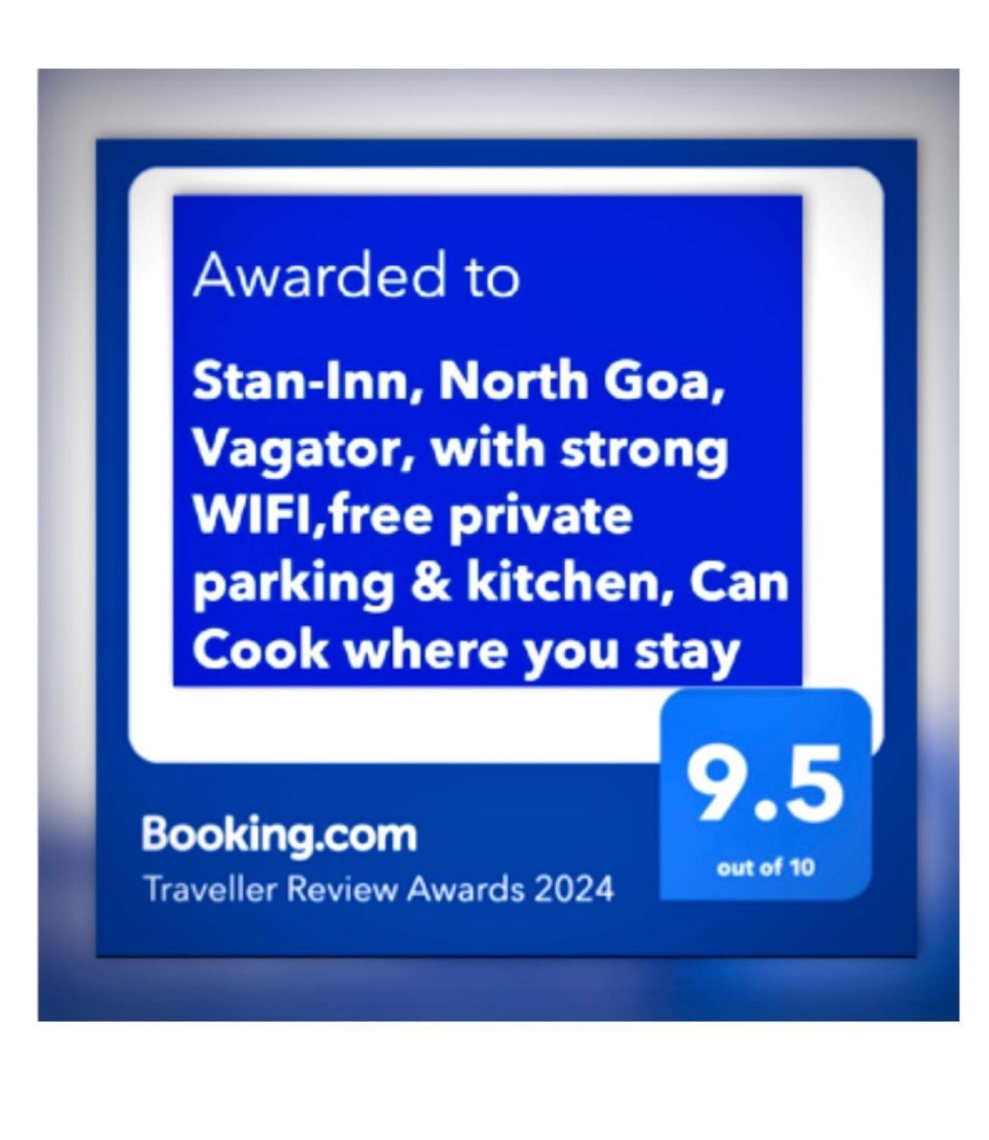 Stan-Inn, North Goa, Vagator, With Strong Wifi,Free Private Parking & Kitchen, Can Cook Where You Stay Zewnętrze zdjęcie